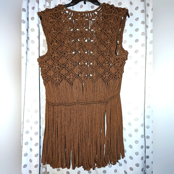 Macrame Fringe Vest/Kimono - Picture 2 of 8